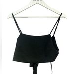 Zanzea NWT Black Chiffon Wrap Back Crop Top One Size Photo 0