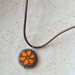 Handmade quality Czech glass flower bead fairy boho vintage retro style necklace🌿✨ Photo 6