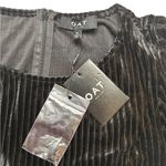 OAT New York Velvet Mini Dress‎ Black Long Sleeve Striped Party Cocktail Size M Photo 3