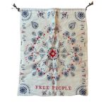 Free People  Drawstring Bag Blue Red Cream Photo 0