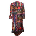 Farm Rio NWT  Anthropologie Ciela Midi Shirt Dress Size XS Boho 3/4 Sleeve Floral Photo 2