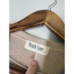 Peach Love California Womens Raw Hem Sweater Sz S Oversized Boho Popcorn Knit Photo 4