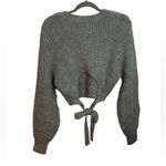 Divided NWT H&M  Silver Metallic Tie Back Sweater Photo 1
