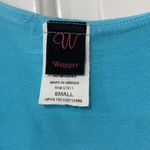 Wrapper Excellent Condition Turquoise Ruffle Tank Photo 1