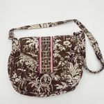 Vera Bradley  Brown and Pink Imperial Birds Shoulder Bag Purse Adjustable Strap Photo 4