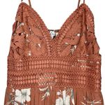 Love Tree  Women’s Mini Dress in Terracotta Crochet Detail Size Small Photo 1