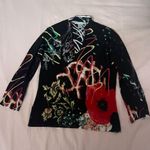 Alberto Makali  Black Multicolor Y2K Artistic Blazer Photo 0