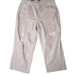 Wild Fable  High Rise Curvy Straight Jeans Distressed Cropped Taupe 14 Photo 0