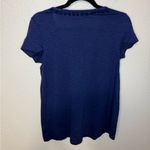 Lilly Pulitzer  Eto Pom Pom Navy Blue Short Sleeve Top Photo 3