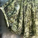 Alberto Makali  green leopard print dolman sleeve semi-sheer top Photo 4