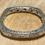 Sterling Silver Sarda Filigree Hinged Bangle Bracelet Photo 4