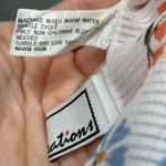 Vintage Scarf Floral Lightweight Square White Blue Orange Retro 90s Italy Women Photo 5