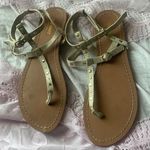 Old Navy  beige and gold studded sandals Photo 0