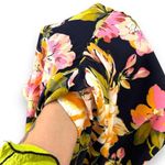 Loft Ann Taylor Women’s Navy Blue Peach Pink Floral Wide leg Pants - Size Medium Photo 4