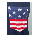 FIRST LOOK AMERICAN FLAG SLEEVELESS JERSEY TANK DRESS OR TUNIC TOP‎ SIZE SMALL Blue Photo 5