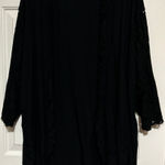 Blue Sky Women's Handmade in Bali Black‎ Embroidered Open Front Jacket No Size Black Size XXL Photo 0