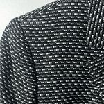 Ann Taylor  Dress Size XS Black Ivory Abstract Faux Wrap 3/4 Sleeve Career Photo 3