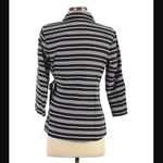 Pendleton  Top S NWT Wrap Striped Silk Cotton Chic Business Casual 3/4 Sleeves Photo 6
