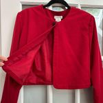 Talbots Vintage  Cherry Red Retro Bolero Cardigan Women’s Size 16 XL Photo 3