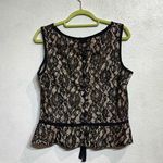 Ultra Dress Black Lace Sleeveless Blouse Sz 14 Photo 6