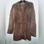 MR Florence Italy Chocolate Brown Real Suede Coat perfect! Size 44 made in Italy Photo 5