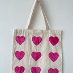 Fuzzy Pink Hearts Tote Bag Photo 0