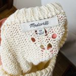 Madewell  Ivory Floral Pointelle Crewneck Sweater Photo 3