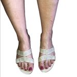 J. Jill cream leather sandals /slides strappy coastal old money classic chic Size 8.5 Photo 7