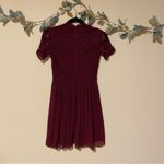 Lulu’s Wine Lace and Chiffon Mini Dress Size XS Photo 6