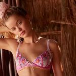 For Love & Lemons  Plumeria Bouquet Bra Pink Multi-Color XSmall NEW WITH TAGS Photo 4