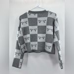 Sincerely Jules Gray Bow Checkered Sweatshirt Size XS Photo 2