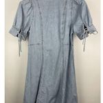 Madewell Light Blue Wash Button-Front Short Sleeve Mini Denim Dress Size 0 Photo 4