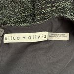 Alice + Olivia  Coco Metallic Midi Dress Women's 2 Silver V-Neck Tie Waist Party Photo 14