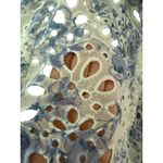 Caroline Constas Long Sleeve Floral Eyelet Top Blue & White Size‎ Large Photo 8