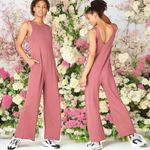 Fabletics  Grace Relaxed Jumpsuit in Color Dark Rouge Women’s Size S Photo 0