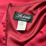 La Femme 29033 Faux Wrap Top Lace Up Back Satin Gown Photo 8