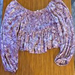 Self Esteem  Lavender Floral Blouse Photo 0