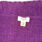 J.Crew   Women's HALF ZIP KNIT Asymmetrical SWEATER Wool Alpaca Blend Purple XS‎ Photo 1