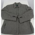 Ralph Lauren Lauren  Houndstooth Wool Blend Blazer Jacket Women's Classic Photo 3