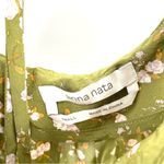 Revolve Anna Nata Natalie Crop Smock Olive Wildflower Tie Back Blouse Top Photo 5