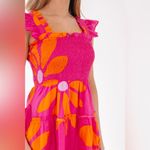 J. Marie The Maui Ruffle Strap Midi Dress Size L Pink Size L Photo 2