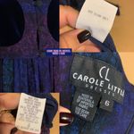 VINTAGE 1990'S PURPLE & BLUE CAROLE LITTLE RAYON & VELVET BOHO DRESS (6) Photo 11