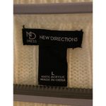 New Directions Chunky knit ivory‎ cable knit sweater dress Sz L Size L Photo 5