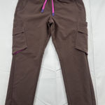 FIGS Women's Scrubs Straight Leg High-Waisted Small Petite Smoky Taupe Pockets Photo 0