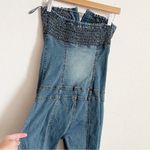 Jennifer Lopez Vintage Y2K Smocked Denim Jumpsuit Photo 3