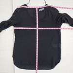 Apology London Black Top Blouse Back Gold Zip High Photo 6