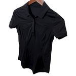 Lululemon Polo Shirt Women’s XS Black Quick-Dry UV Short Sleeve Golf Tennis Photo 2