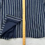 Treasure & Bond Treasure Bond Navy Blue Striped Linen‎ Blend Blazer Jacket Business Casual M Photo 5