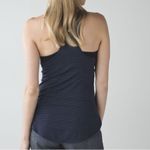 Lululemon Womens Scoop Neck Tunic Tank Top No Size Striped Blue Racerback Gym Photo 2