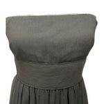 J.Crew  Emily Strapless Silk Chiffon Dress MIDI Classy Little Black Dress Size 8 Photo 3